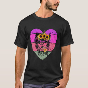 Women's Llama Bandanna Alpaca Retro Vintage Love F T-Shirt