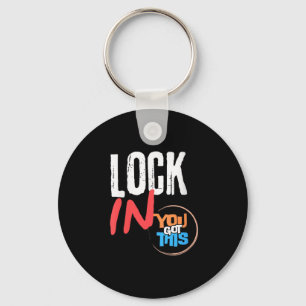 Womens Lock In You Got This Teacher Testing Motiva Key Ring