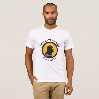 Women's Logos on Mans t-shirt Math Cavewoman