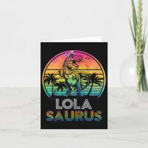 Womens Lolasaurus Dinosaur Lola Saurus Family Matc Card