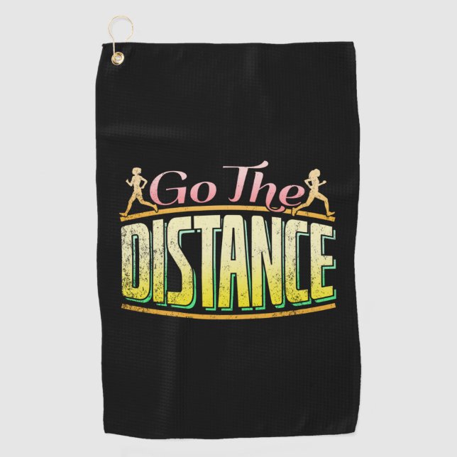 Womens Long Distance Running - Marathon Runner Golf Towel (Front)