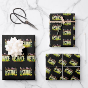 Womens Long Distance Running - Marathon Runner Wrapping Paper Sheet