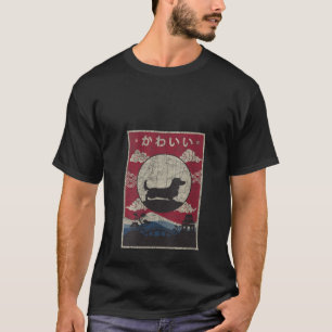 Womens Long Haired Dachshund Japanese Design Kawai T-Shirt