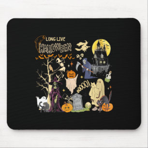 Womens Long Live Halloween Black Cat Poison Witch Mouse Mat