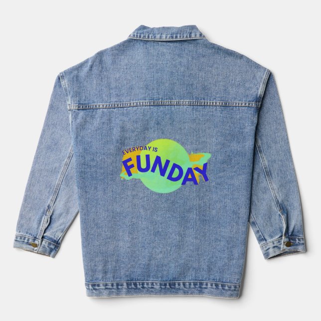 Women's long sleeve   denim jacket (Back)