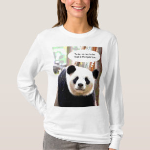 Womens Long Sleeve T-Shirt Hamlet Quote Panda Bear