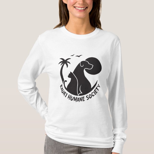 Women's Long Sleeve with Black KHS Logo T-Shirt (Front)