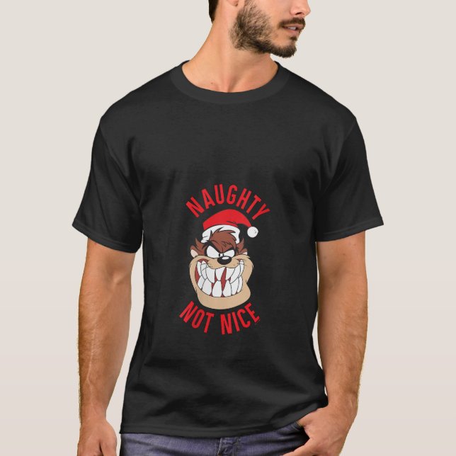 Womens Looney Tunes Naughty Not Nice V Neck  T-Shirt (Front)
