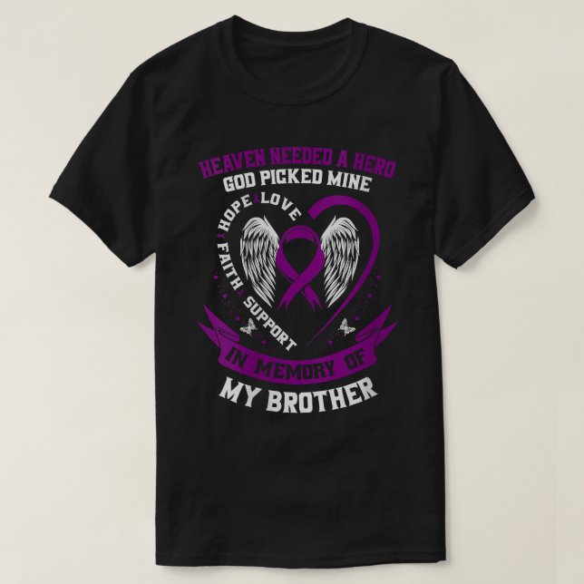 Womens Loss In Memory of Brother Pancreatic Cancer T-Shirt (Design Front)