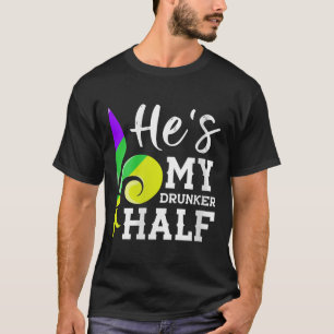 Womens Louisiana Couple Matching Mardi Gras Hes M T-Shirt