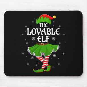 Womens Lovable Elf Christmas Family Girls Women El Mouse Mat