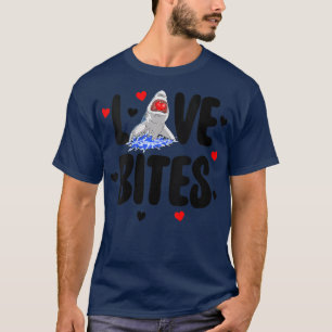 Womens Love Bites Shark Tee s Funny Women Valentin