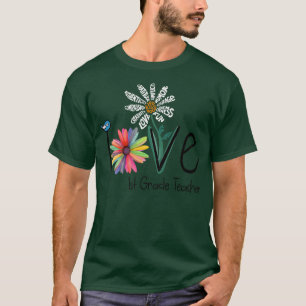 Womens Love Daisy Flower 1St Grade Teacher Premium T-Shirt