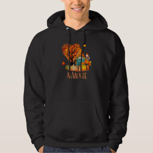 Womens Love Fall Gnomes Nannie Halloween Pumpki Gr Hoodie