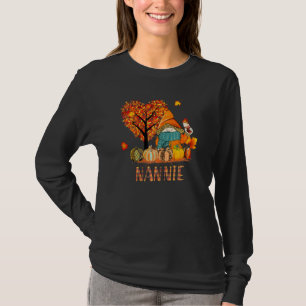 Womens Love Fall Gnomes Nannie Halloween Pumpki Gr T-Shirt