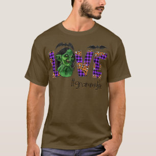 Womens Love halloween scary art Grammy autumn gift T-Shirt