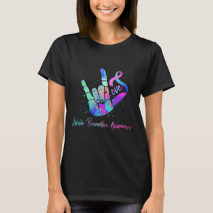 Womens Love Hand Sign Suicide Prevention Awareness T-Shirt