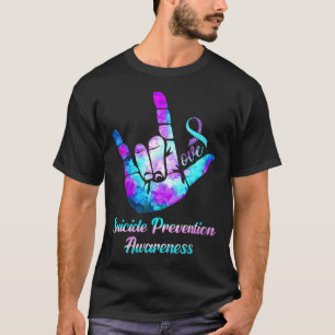 Womens Love Hand Sign Suicide Prevention Awareness T-Shirt