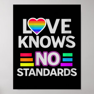 Womens Love Knows No Standards Rainbow Pride Equal Poster