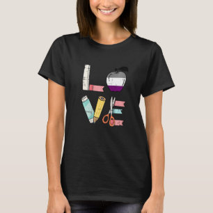 Womens Love LGBT Q Teacher Asexual Gay Pride Birom T-Shirt
