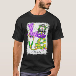 Womens Love Messy Bun Orthopaedic Nurse Mardi Gras T-Shirt