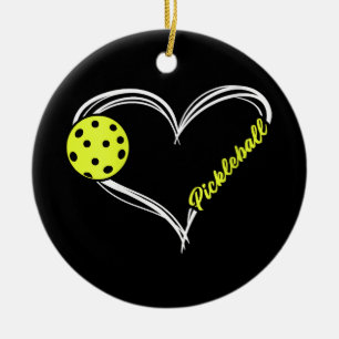 Womens Love Pickleball - cute pickleball match, I Ceramic Tree Decoration