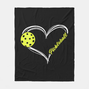Womens Love Pickleball - cute pickleball match, I Fleece Blanket