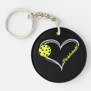 Womens Love Pickleball - cute pickleball match, I  Key Ring