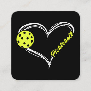 Womens Love Pickleball - cute pickleball match, I Square Business Card