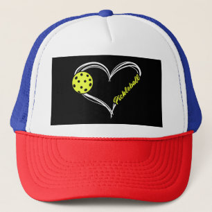 Womens Love Pickleball - cute pickleball match, I Trucker Hat