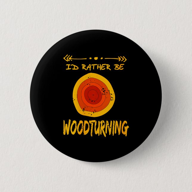 Womens Love Spending Time Woodturning Humor Retro  6 Cm Round Badge (Front)