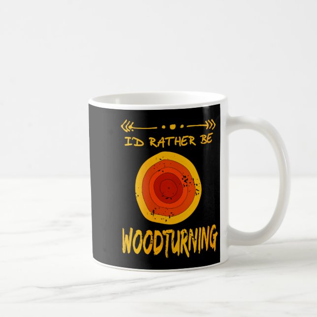Womens Love Spending Time Woodturning Humor Retro  Coffee Mug (Right)