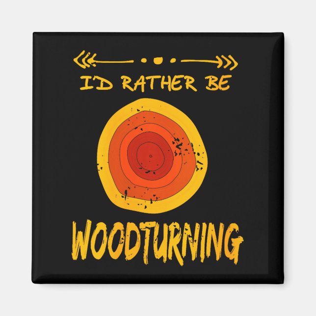 Womens Love Spending Time Woodturning Humor Retro  Magnet (Front)