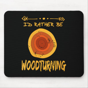 Womens Love Spending Time Woodturning Humor Retro  Mouse Mat