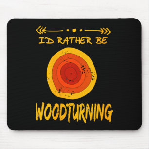 Womens Love Spending Time Woodturning Humor Retro  Mouse Mat