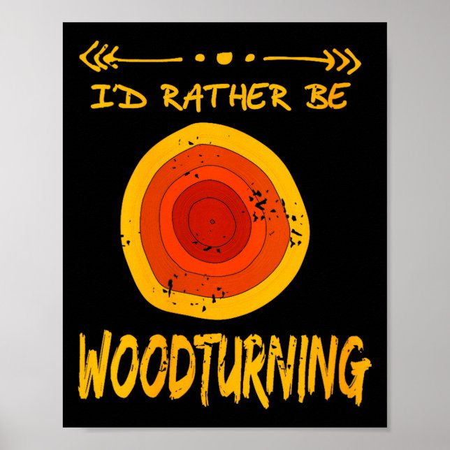 Womens Love Spending Time Woodturning Humor Retro  Poster (Front)