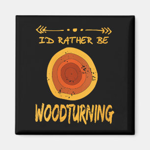 Womens Love Spending Time Woodturning Humour Retro Magnet