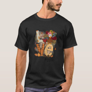 Womens Love Turkey Gg Life Thanksgiving Fall Women T-Shirt
