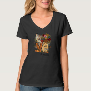 Womens Love Turkey Gma Life Thanksgiving Fall Wome T-Shirt