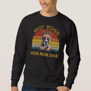 Womens Lovely Dog Holder Dog Best Dog Mum Boxer Sweatshirt