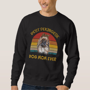 Womens Lovely Dog Holder Dog Best Dog Mum Pekinge Sweatshirt
