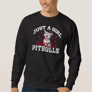 Womens Lovely Dog Holder Dog  Pittie Pitbull Girl Sweatshirt