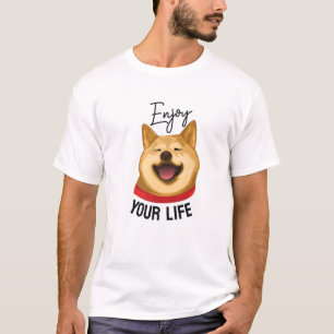 Womens Lovely Dog Shiba Inu Enjoy Your Life T-Shirt