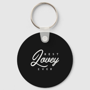 Womens Lovey Design_ Lovey Ever V-neck  Key Ring