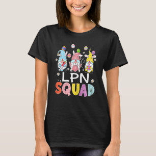 Womens Lpn Squad Bunny Gnome Rabbit Eggs Hunting N T-Shirt