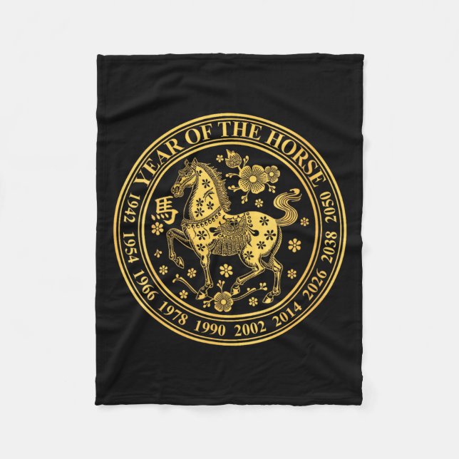 Womens Lunar New Year 2026 Chinese New Year 2026 Y Fleece Blanket (Front)