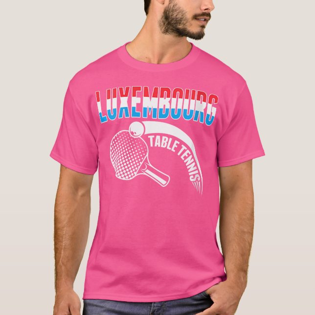 Womens Luxembourg Table Tennis Fans Support Luxemb T-Shirt (Front)