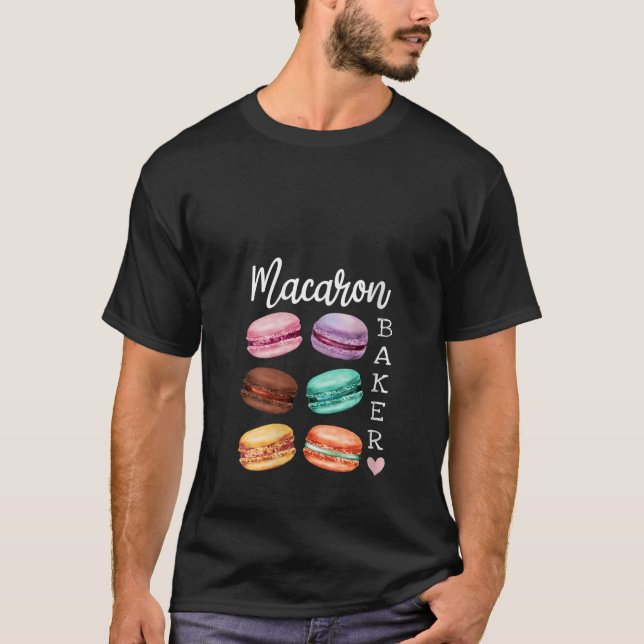 Womens Macaron Baker a French Candy Dessert Lover  T-Shirt (Front)