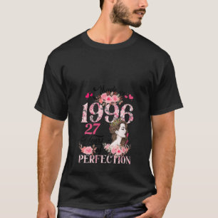 Womens Made In 1996 Floral 27 Year Old 27Th Birthd T-Shirt