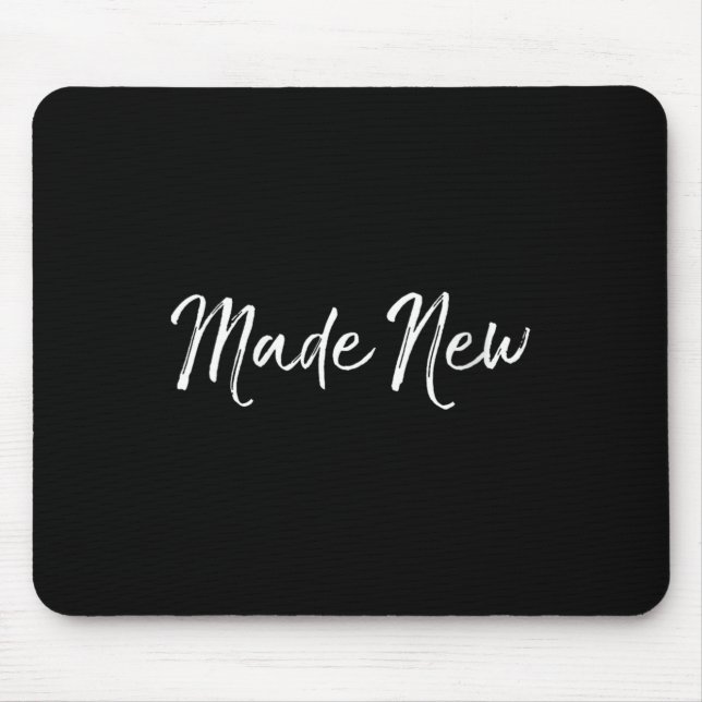 Womens Made New Salvation Quote Faith Christian Ba Mouse Mat (Front)